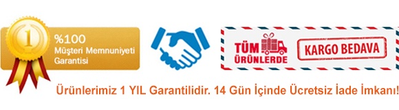 1 yıl garanti ve kargo bedava